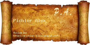 Pichler Alex névjegykártya